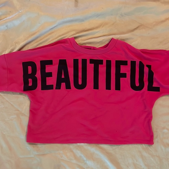 Soho Street "Beautiful" cropped sweatshirt - Picture 1 of 7